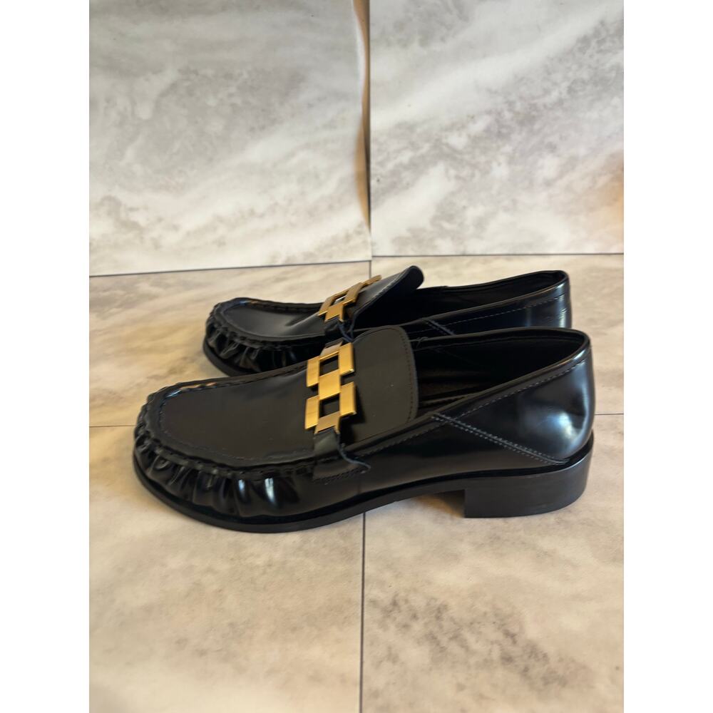 Mango Mng Women’s Metallic Detail Leather Shoes Round Toe Size 8.5 New View 5